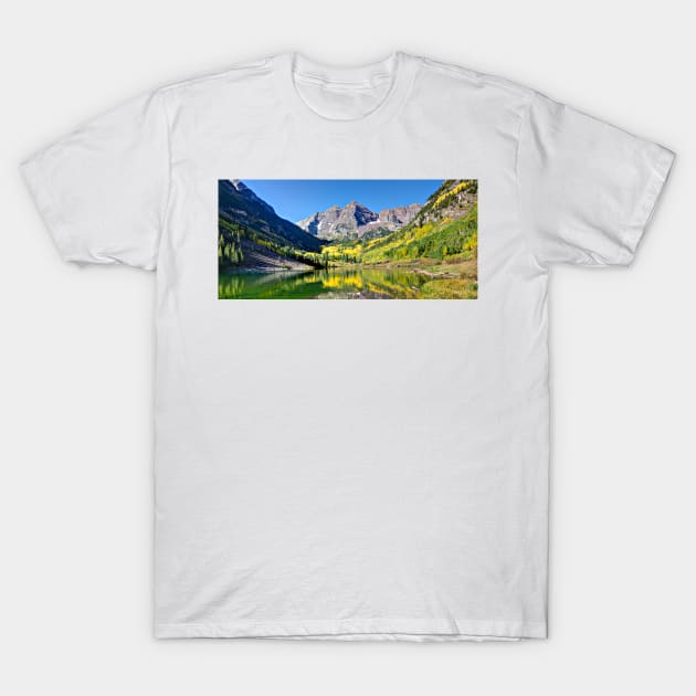 Maroon Bells- Aspen, CO, USA T-Shirt by StonePics